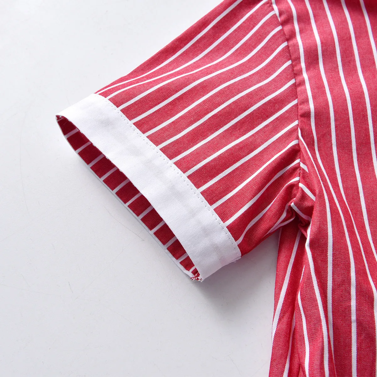 2 Pieces Set Baby Kid Boys Birthday Party Striped Bow Shirts And Solid Color Rompers Wholesale 220531612