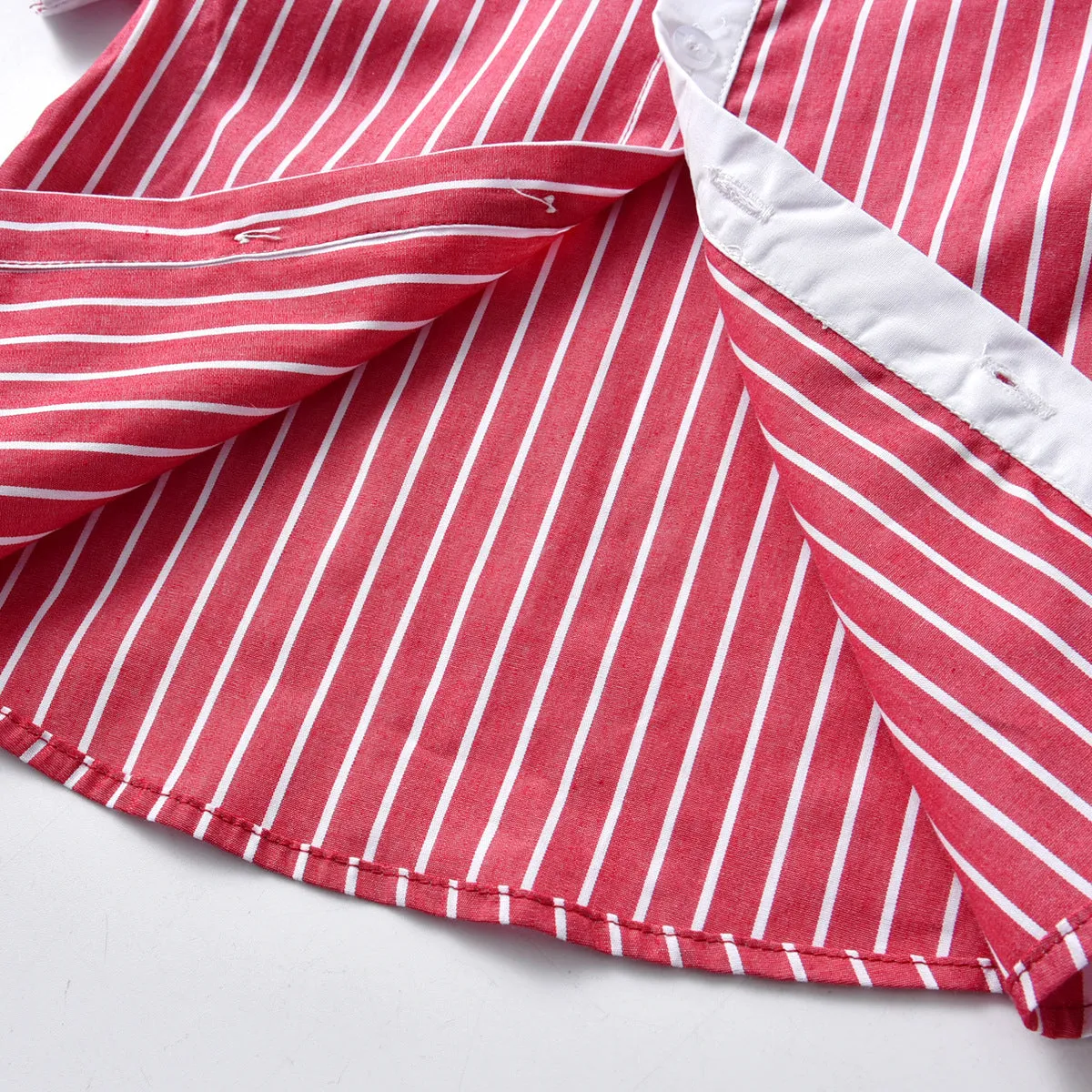 2 Pieces Set Baby Kid Boys Birthday Party Striped Bow Shirts And Solid Color Rompers Wholesale 220531612