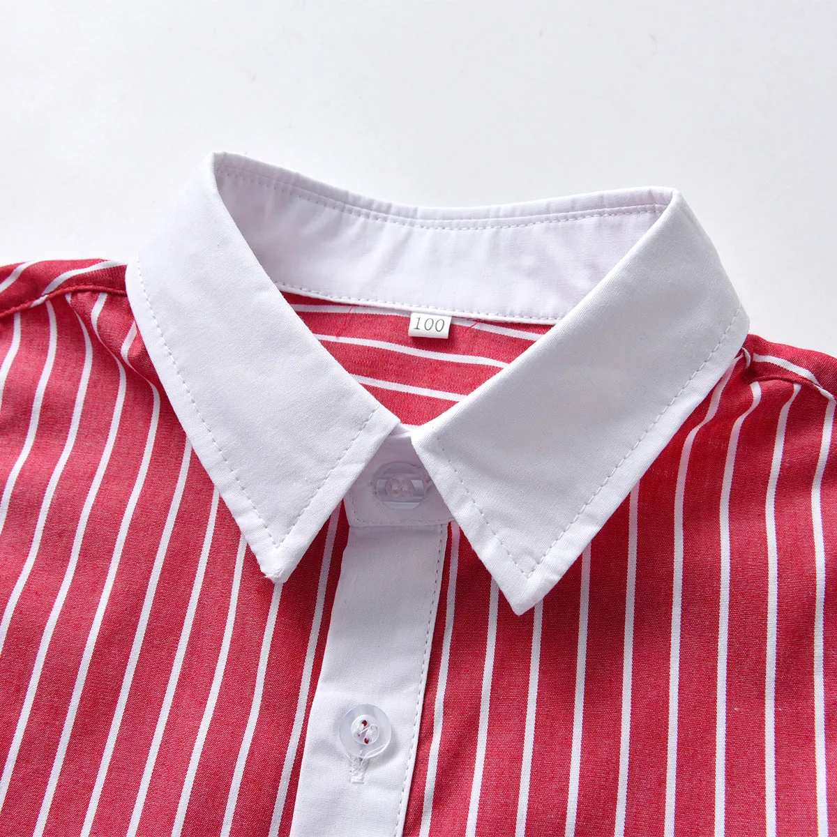 2 Pieces Set Baby Kid Boys Birthday Party Striped Bow Shirts And Solid Color Rompers Wholesale 220531612