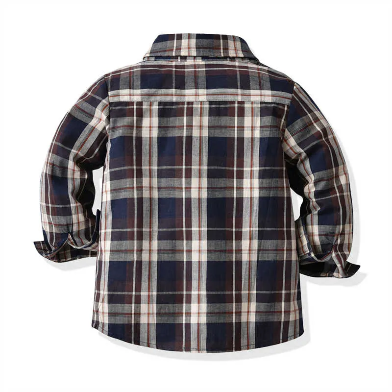 2 Pieces Set Baby Kid Boys Checked Bow Shirts And Pants Suits Wholesale 211109438