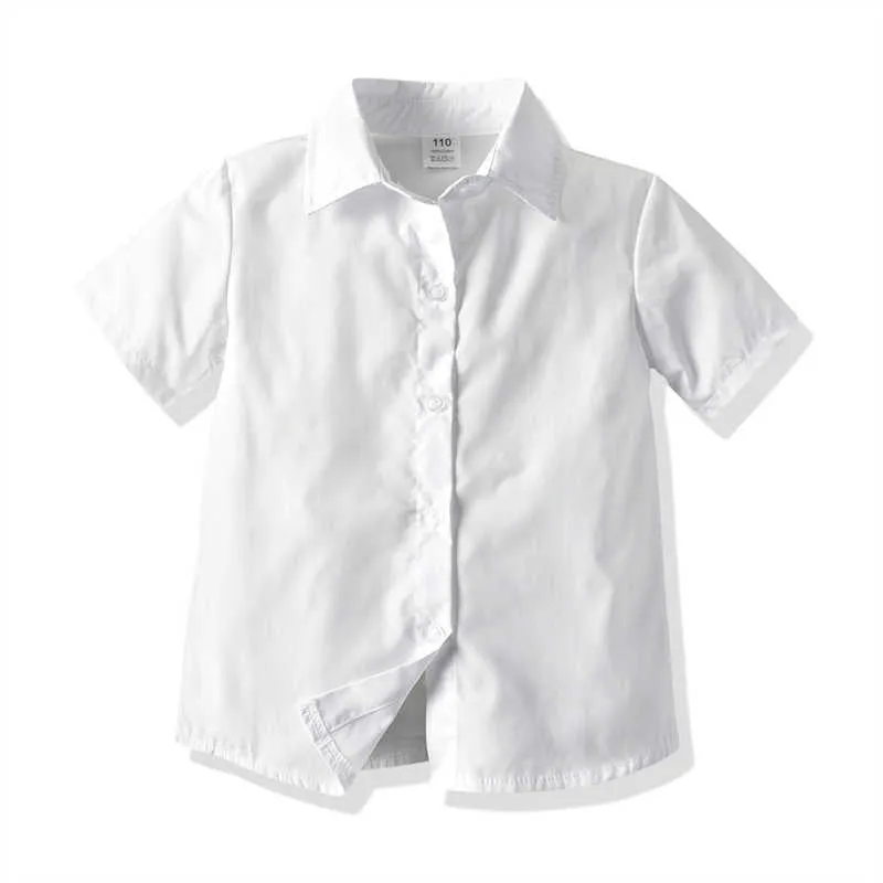 2 Pieces Set Baby Kid Boys Dressy Birthday Party Solid Color Bow Shirts And Rompers Wholesale 211109539