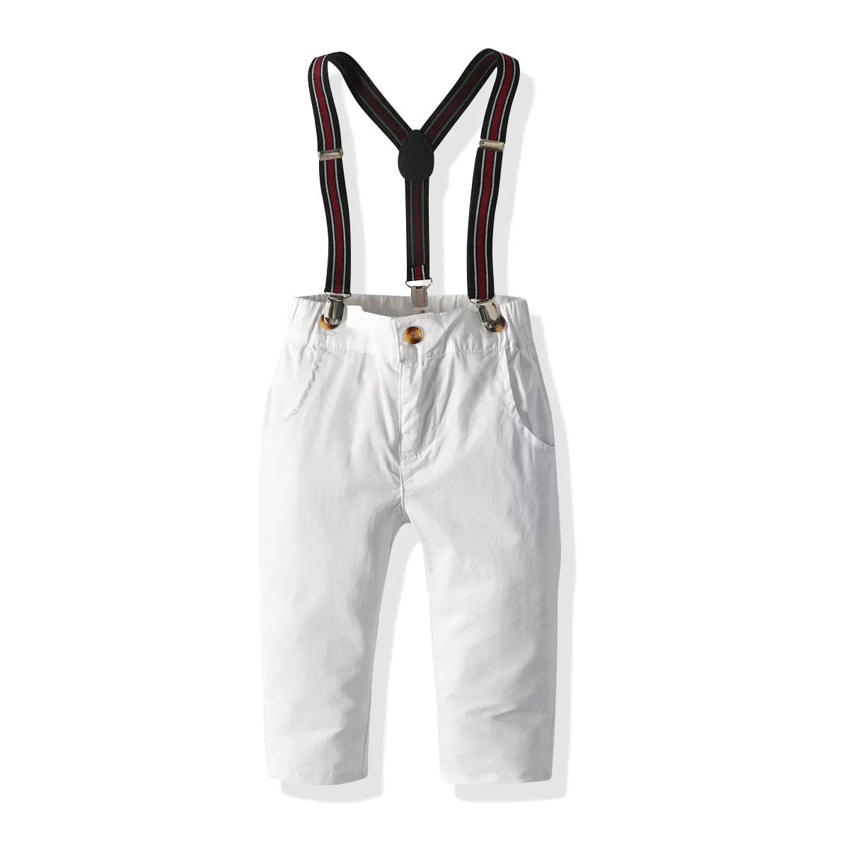 2 Pieces Set Baby Kid Boys Dressy Checked Bow Shirts And Suits Trousers Wholesale 211109626
