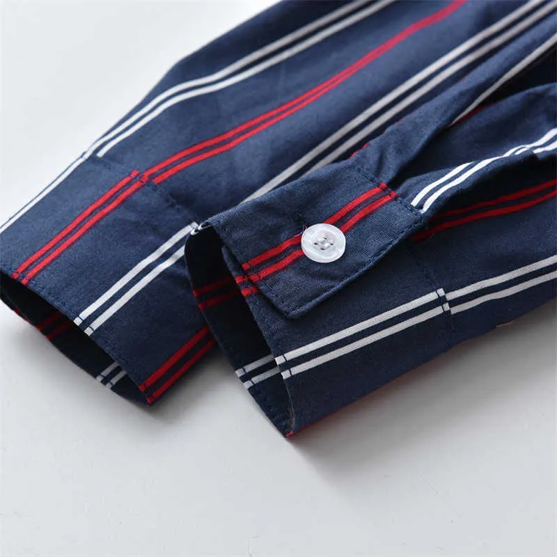 2 Pieces Set Baby Kid Boys Dressy Striped Bow Shirts And Pants Suits Wholesale 211109436