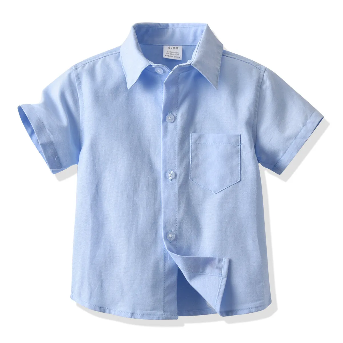 2 Pieces Set Baby Kid Boys Solid Color Bow Shirts And Striped Shorts Wholesale 220531176