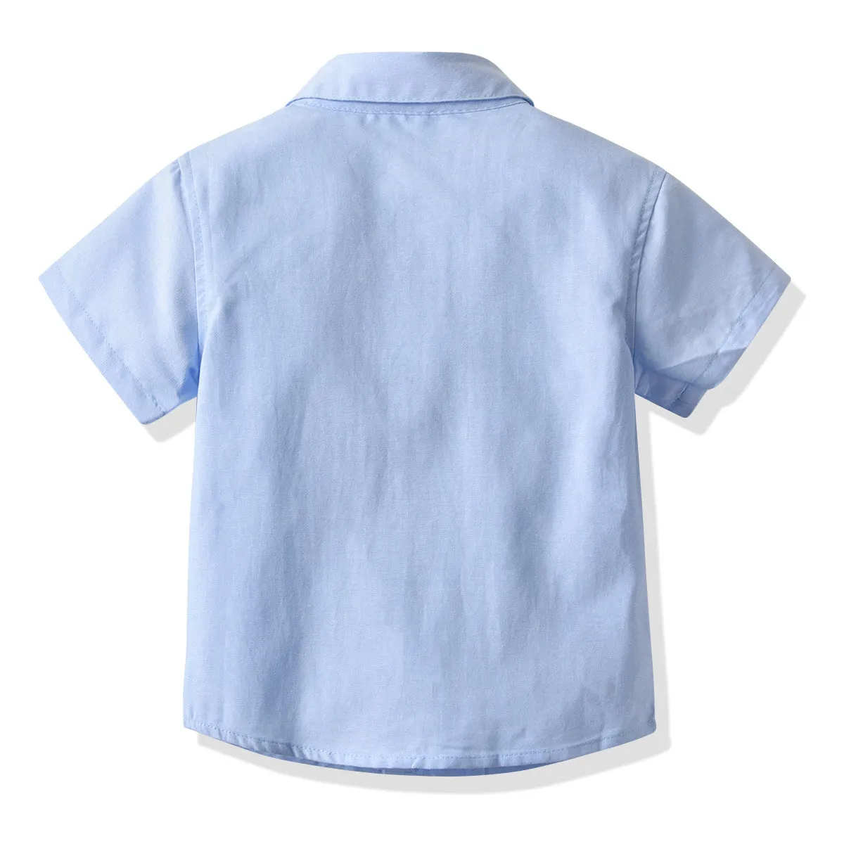 2 Pieces Set Baby Kid Boys Solid Color Bow Shirts And Striped Shorts Wholesale 220531176