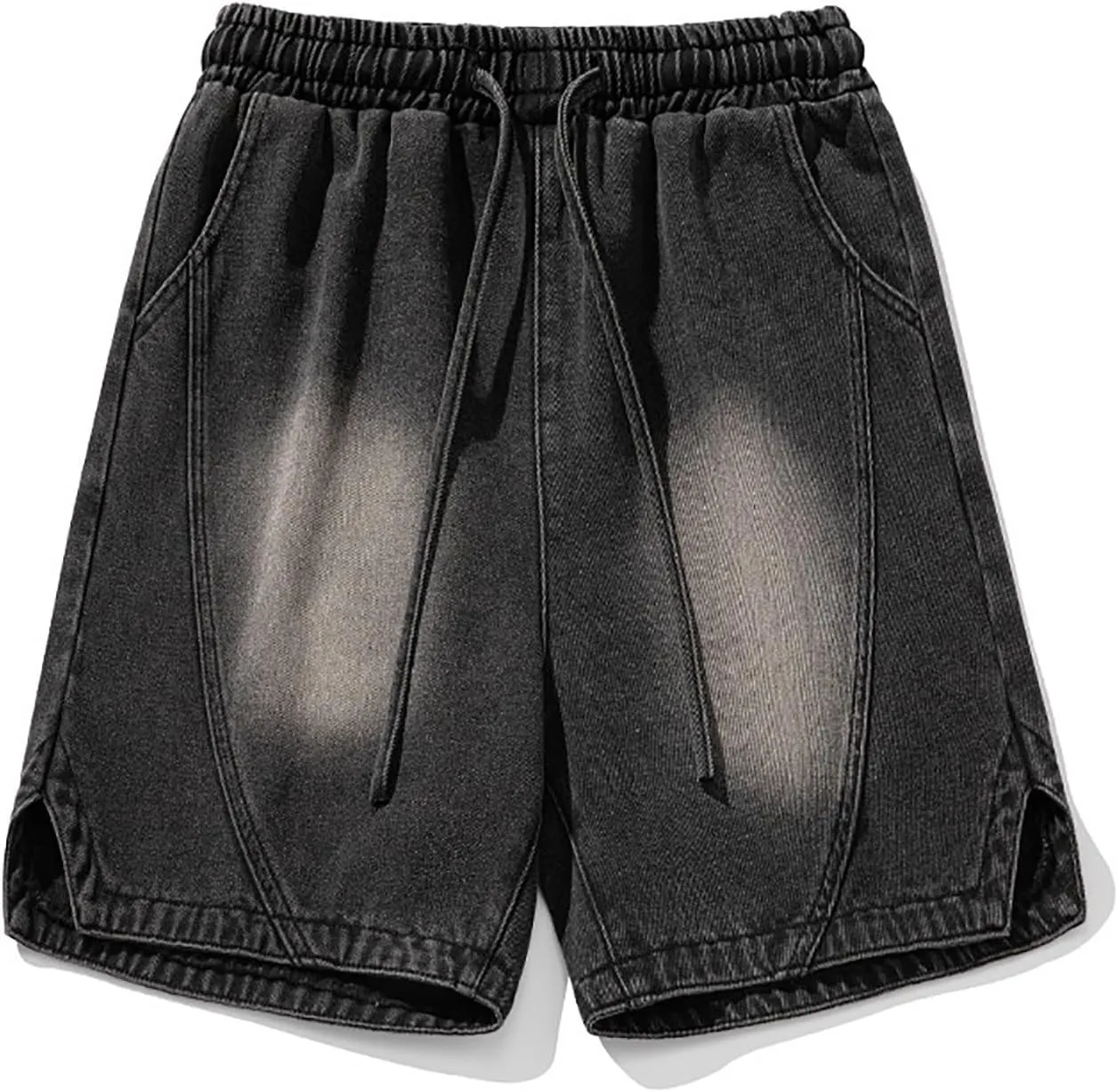 2025 Denim Shorts Mens Workwear Overalls Drawstring Short Jeans Denim Shorts Combat Cropped Trousers