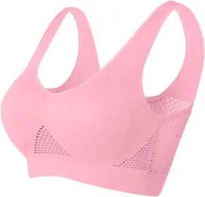 2025 Fashion Sports Bras for Women, Breathable Cool Liftup Air Bra, Padded No Underwire Full Support Everyday Bra