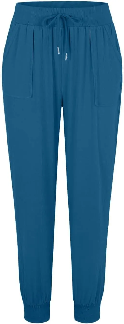 2025 Linen Pants for Women, Plus Size Trendy Solid Color Spring Summer Gauze Casual Elastic Waist Comfy Soft Trousers