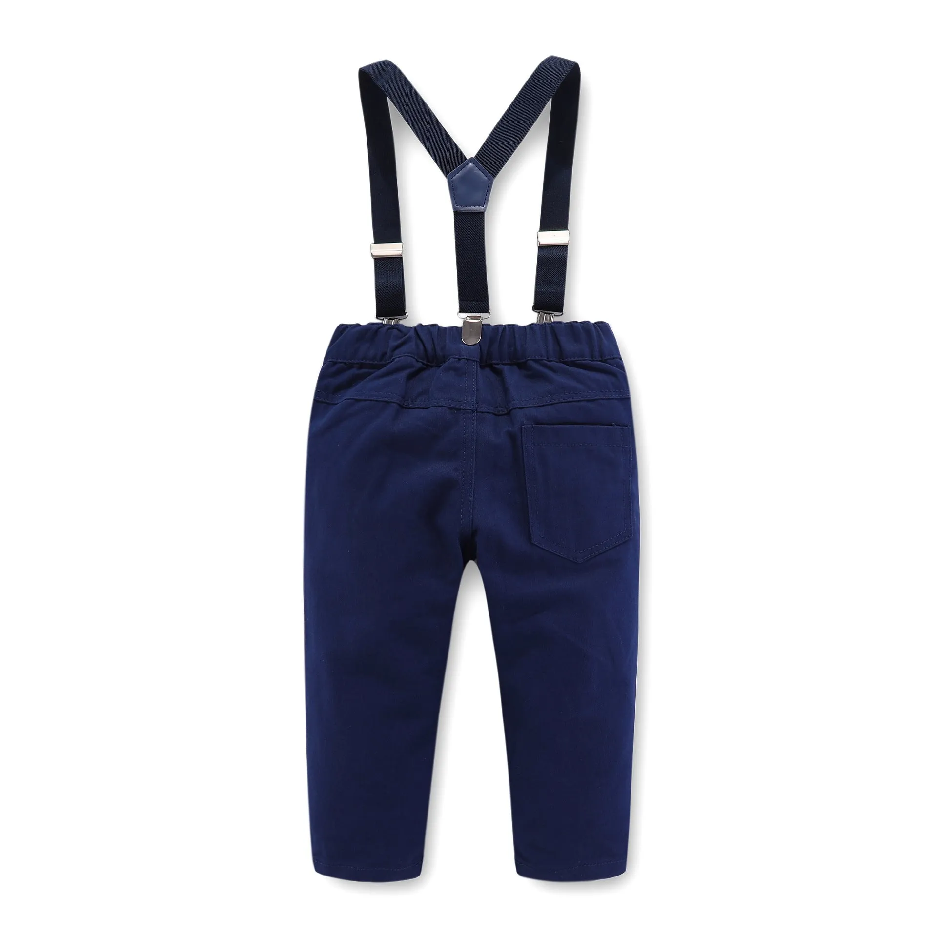 3 Pieces Set Baby Kid Boys Birthday Party Solid Color Bow Shirts And Striped Vests Waistcoats And Pants Wholesale 22071172
