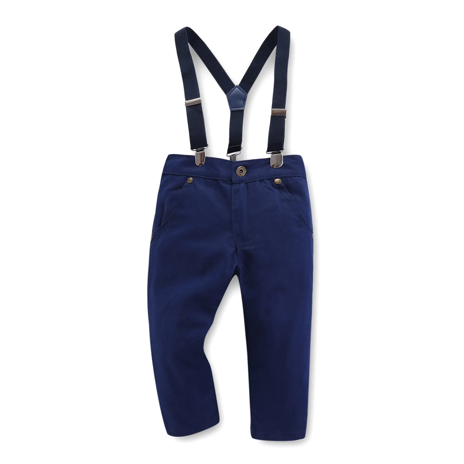 3 Pieces Set Baby Kid Boys Birthday Party Solid Color Bow Shirts And Striped Vests Waistcoats And Pants Wholesale 22071172