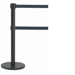 AARCO Products HBK-27BK Crowd Control Stanchion