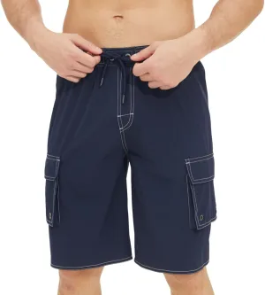 Alalaso Mens Shorts Casual Adjustable Drawstring Comfortable Loose Fit Printed Beach Pants for Men Pool Swim Trunks