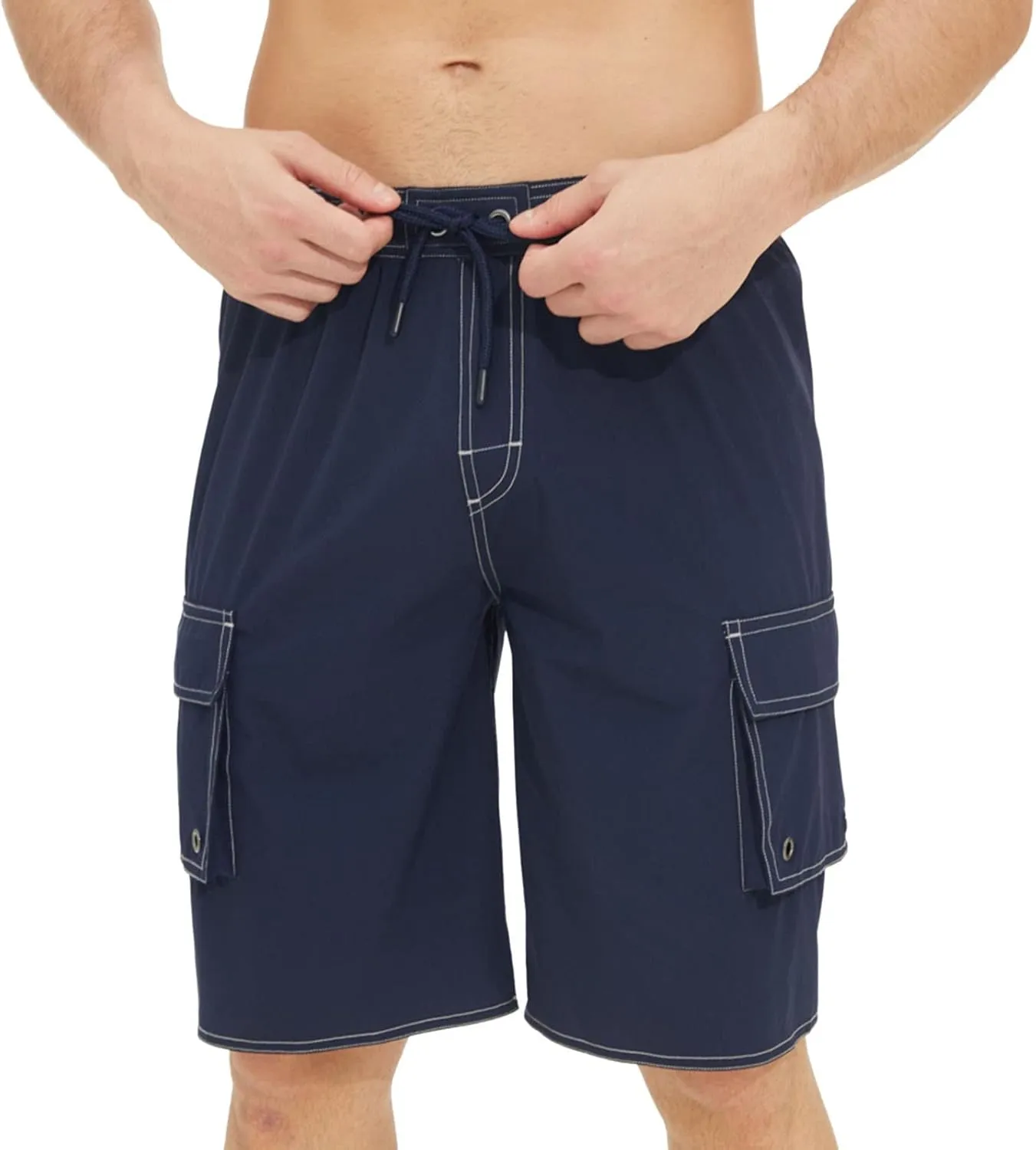 Alalaso Mens Shorts Casual Adjustable Drawstring Comfortable Loose Fit Printed Beach Pants for Men Pool Swim Trunks