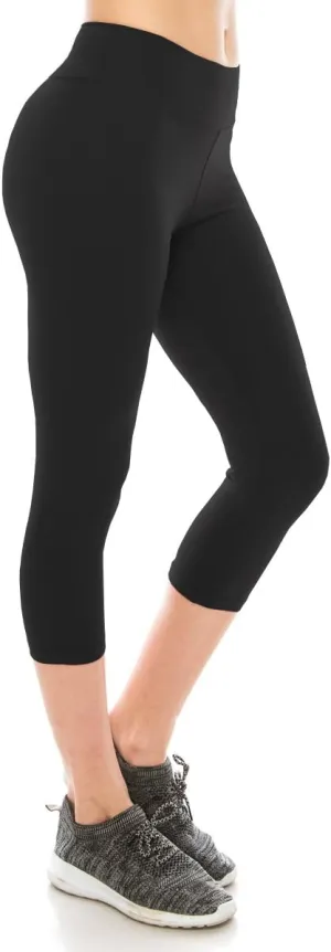ALWAYS Women's Super Soft Capri Leggings - High Waisted Casual Yoga Pants
