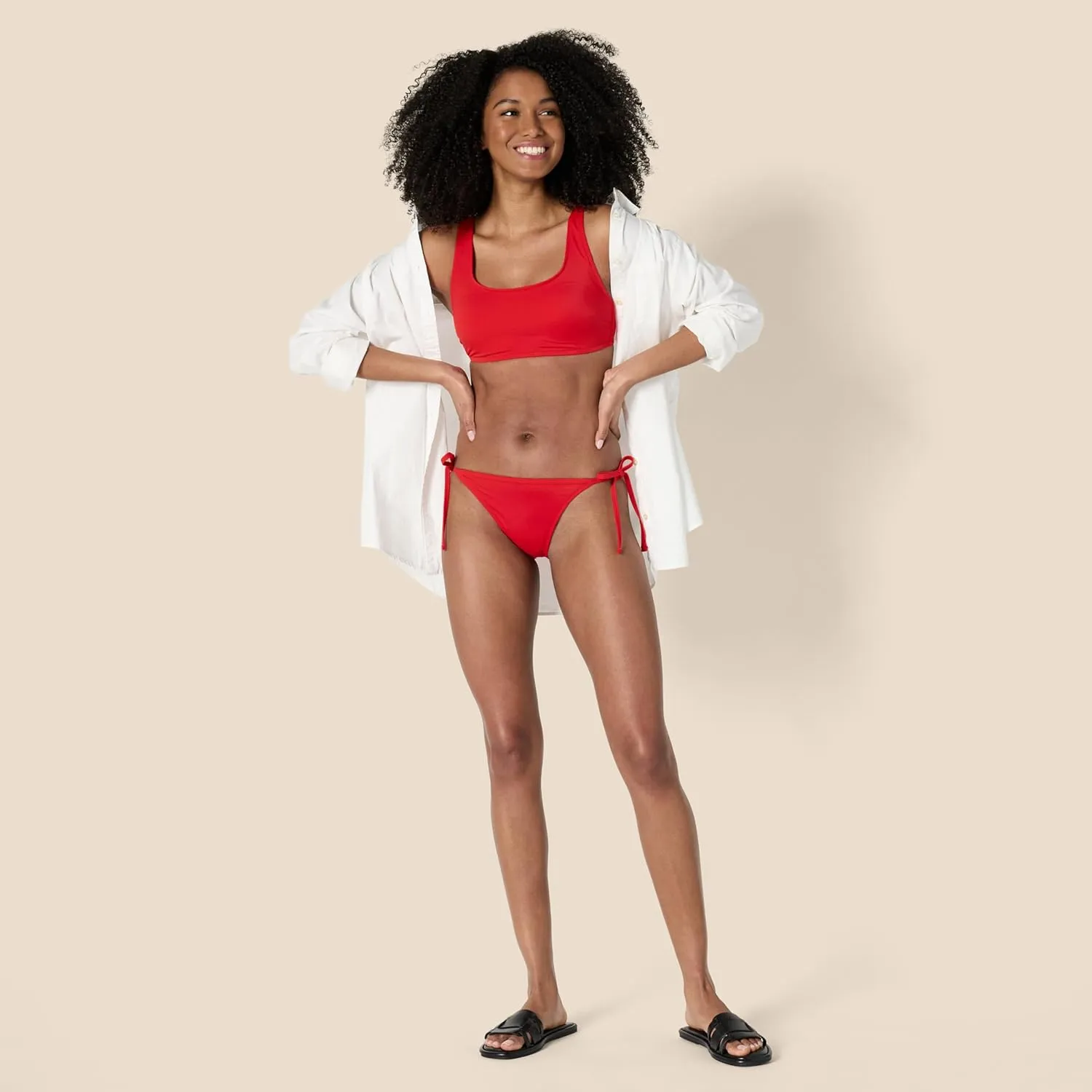 Amazon Essentials Women's Tie Side Bikini Bottom