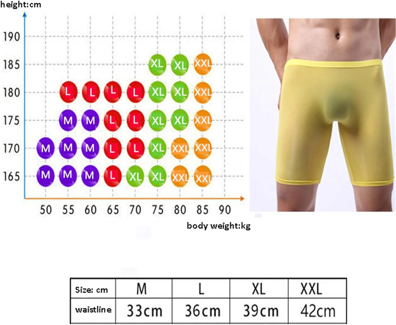 Andongnywell Men's boxer shorts one-piece ice silk boxer transparent sexy panties Knickers underpants