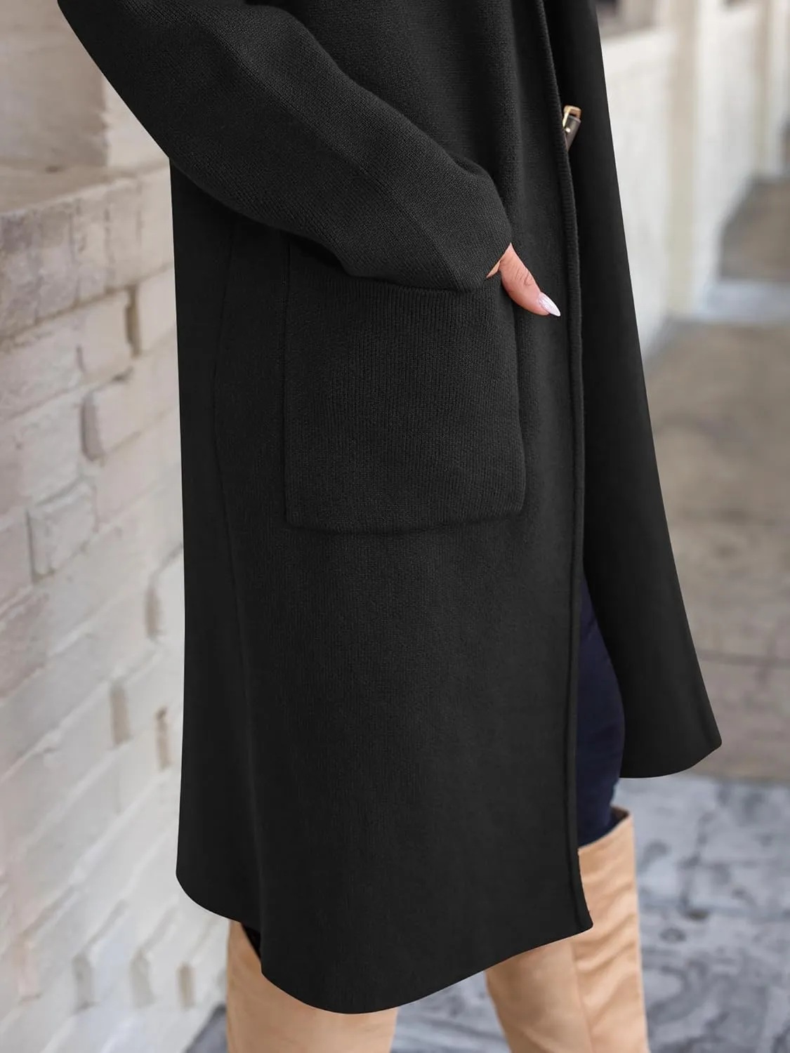 ANRABESS Women's Cardigan Long Sweater Oversized Open Front Knit Duster Coat 2024 Trendy Lady Fall Coatigan Outerwear