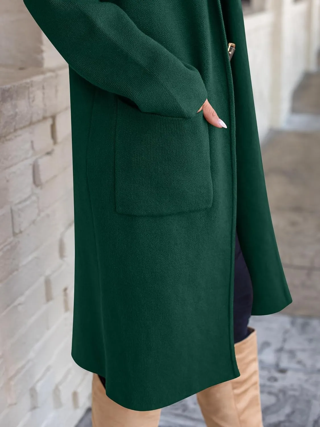 ANRABESS Women's Cardigan Long Sweater Oversized Open Front Knit Duster Coat 2024 Trendy Lady Fall Coatigan Outerwear