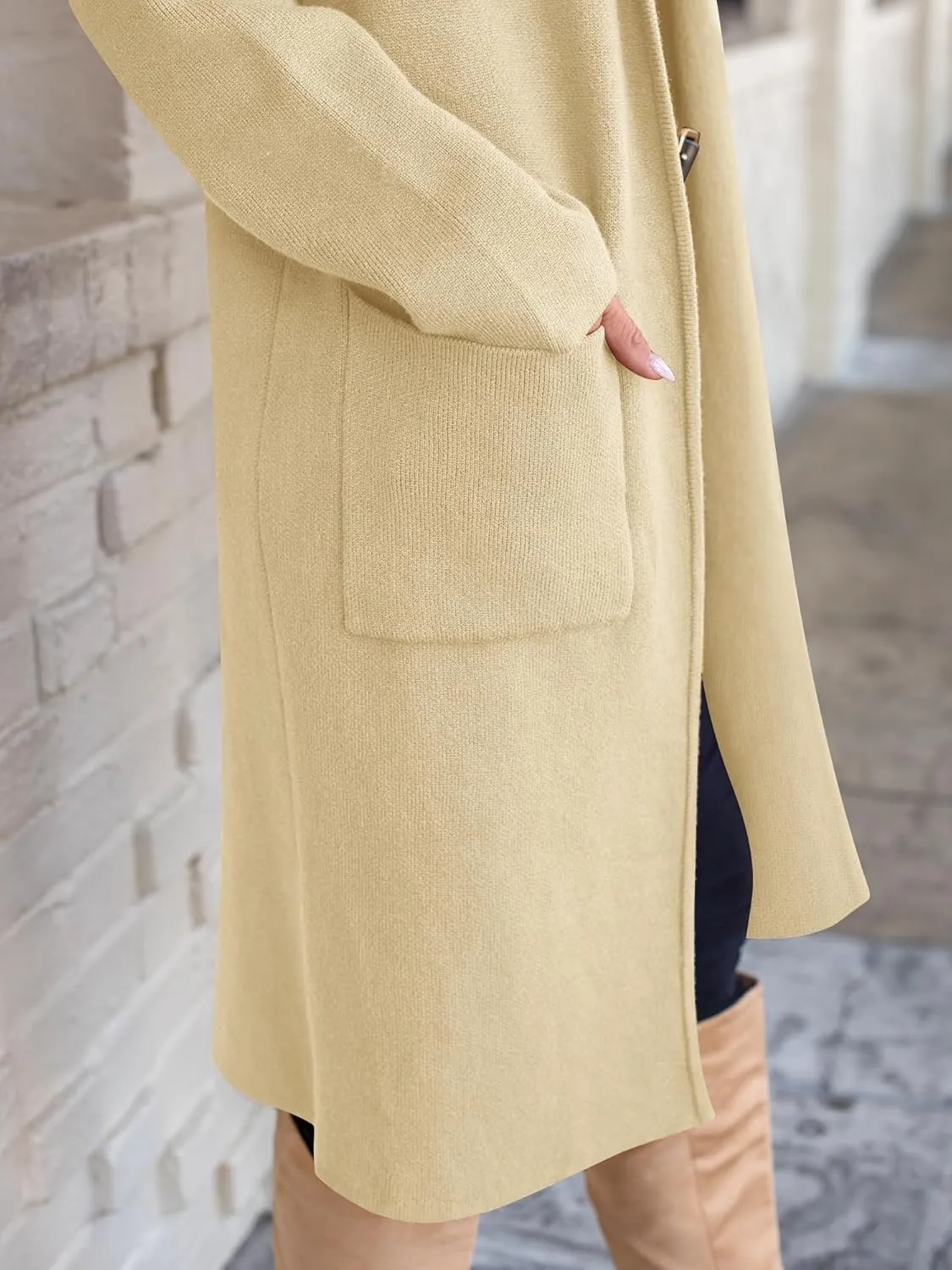 ANRABESS Women's Cardigan Long Sweater Oversized Open Front Knit Duster Coat 2024 Trendy Lady Fall Coatigan Outerwear