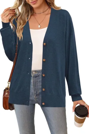Arach&Cloz 2025 Wool Blended Cardigan Sweaters for Women Spring Fashion Lightweight Button Clothes Business Casual Outfits