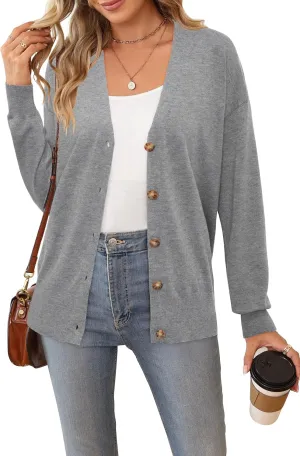 Arach&Cloz 2025 Wool Blended Cardigan Sweaters for Women Spring Fashion Lightweight Button Clothes Business Casual Outfits