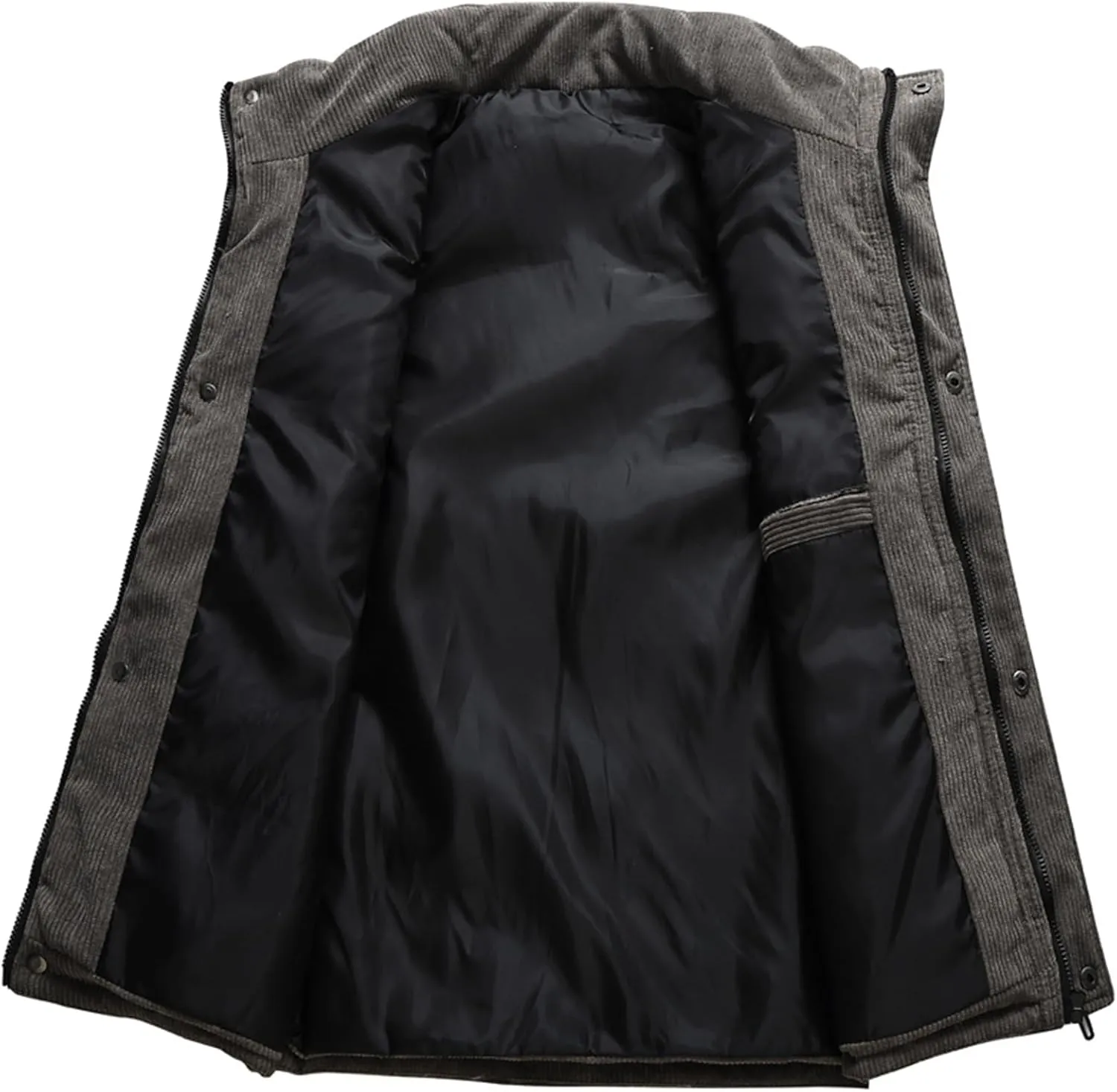 Autumn Winter Men Vest Fashion Warm Cotton Padded Sleeveless Jacket Casual Stand Collar Waistcoat