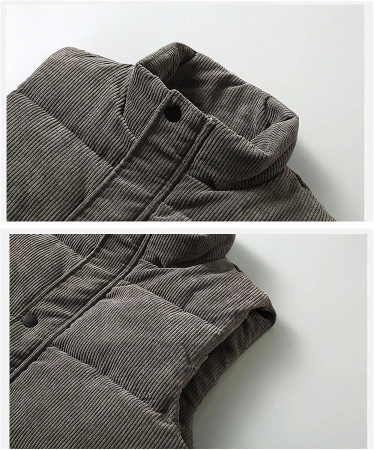 Autumn Winter Men Vest Fashion Warm Cotton Padded Sleeveless Jacket Casual Stand Collar Waistcoat