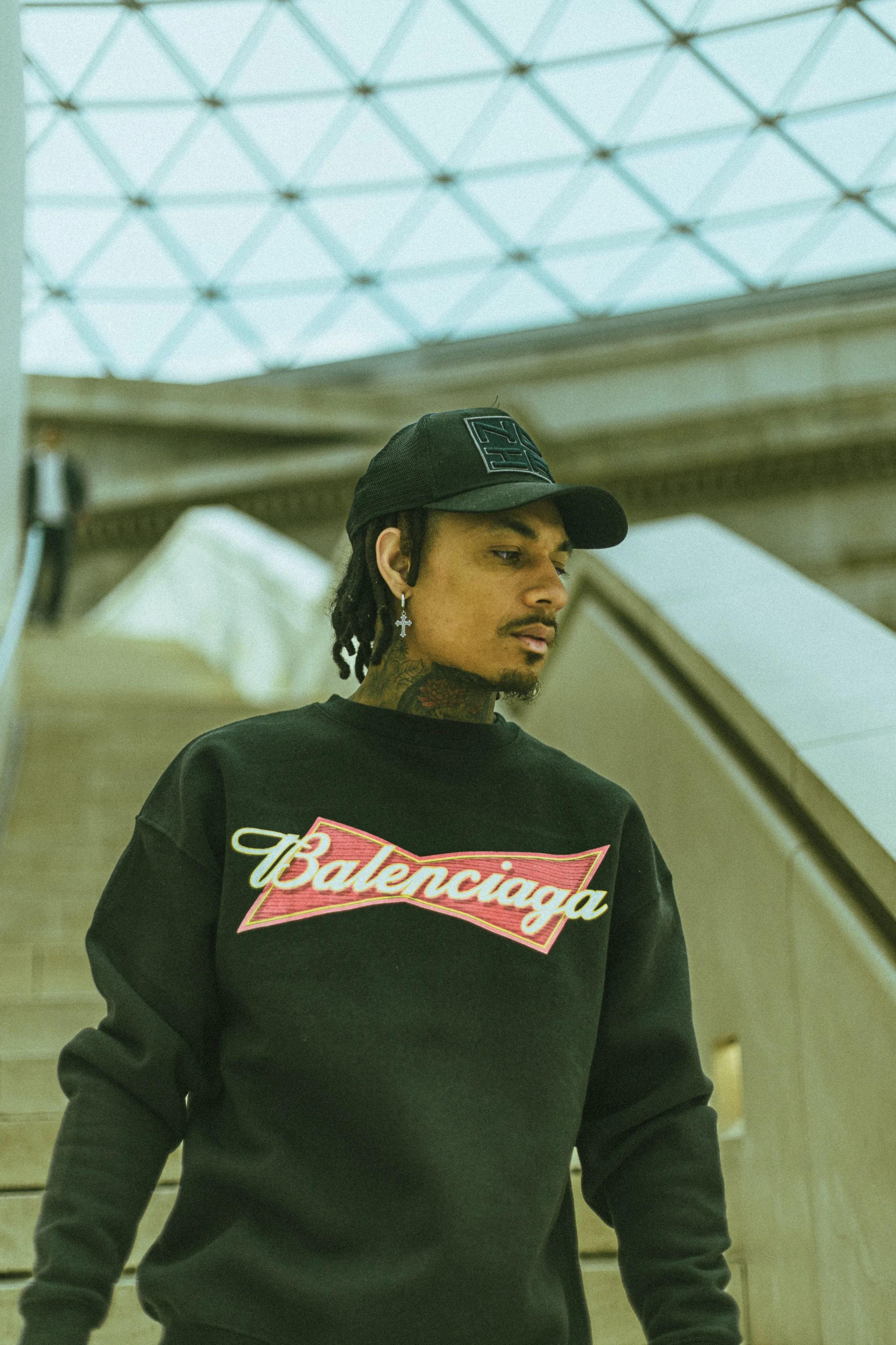 BALWEISER PREMIUM BLACK RELAXED CREWNECK