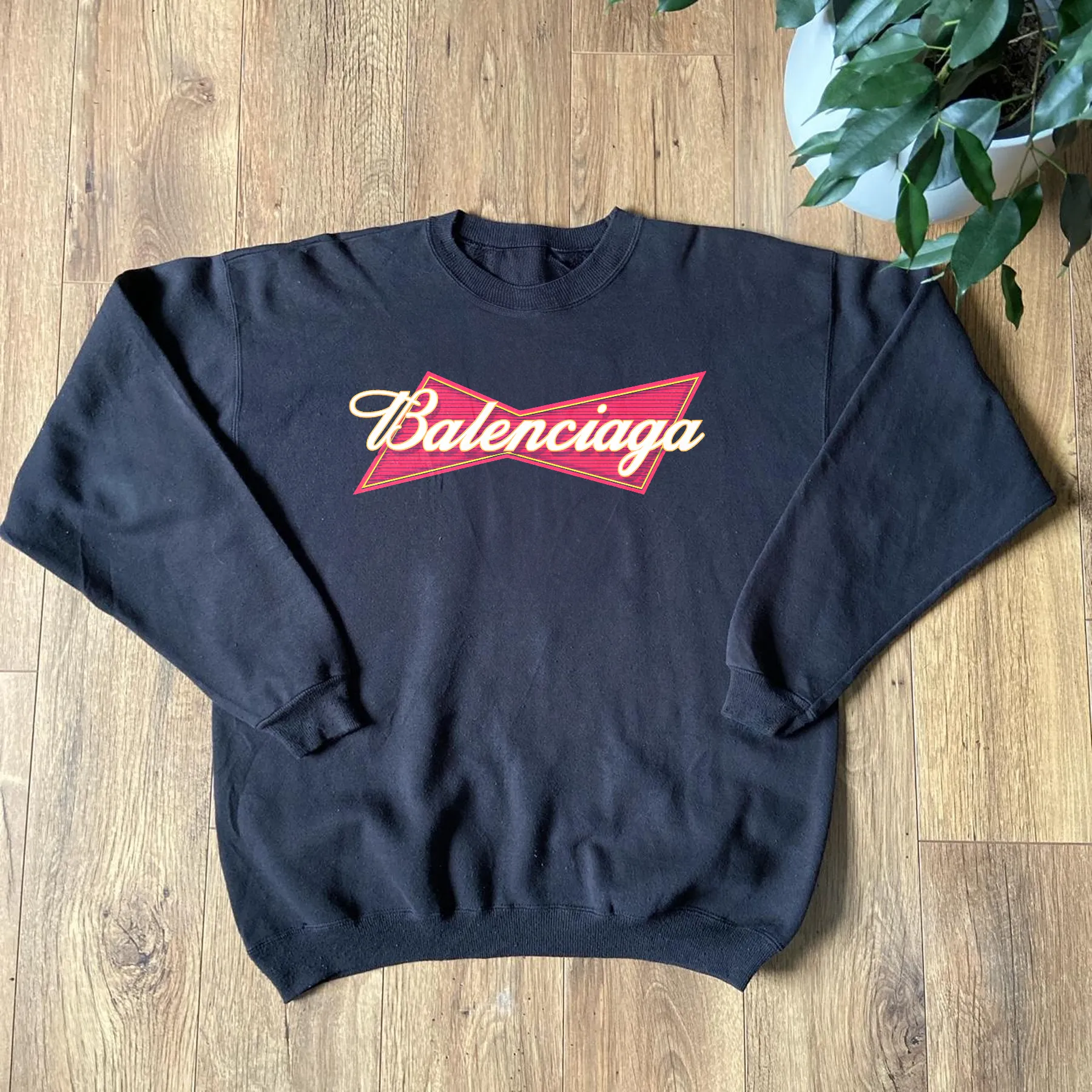 BALWEISER PREMIUM BLACK RELAXED CREWNECK