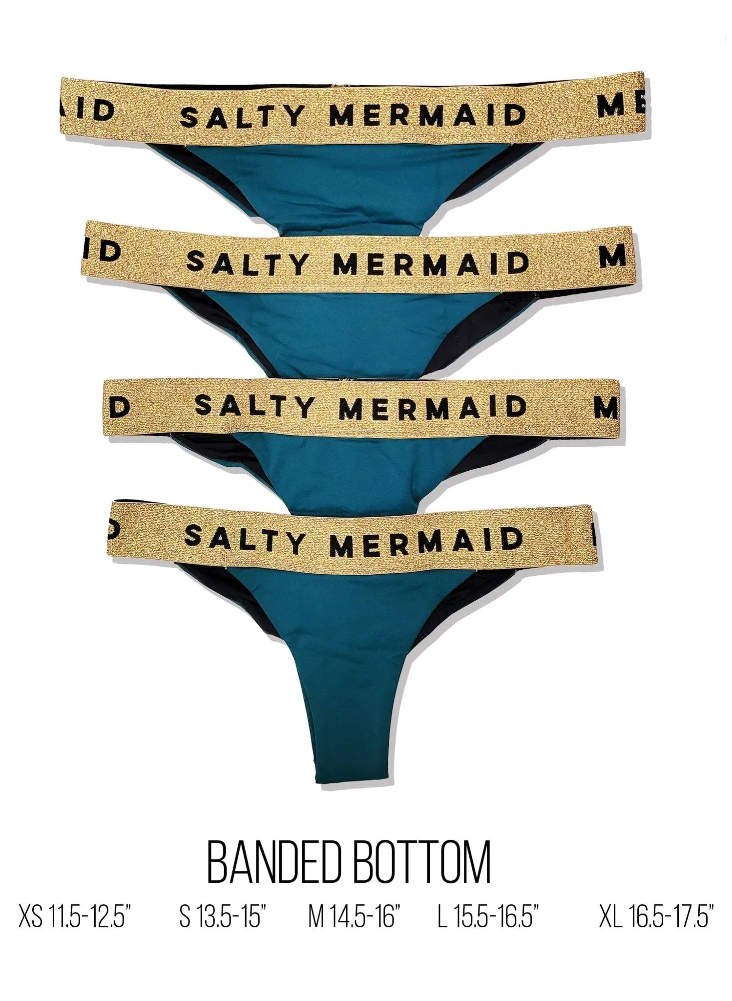Banded Bikini Bottom - Cherry Bomb Red / Rose Gold