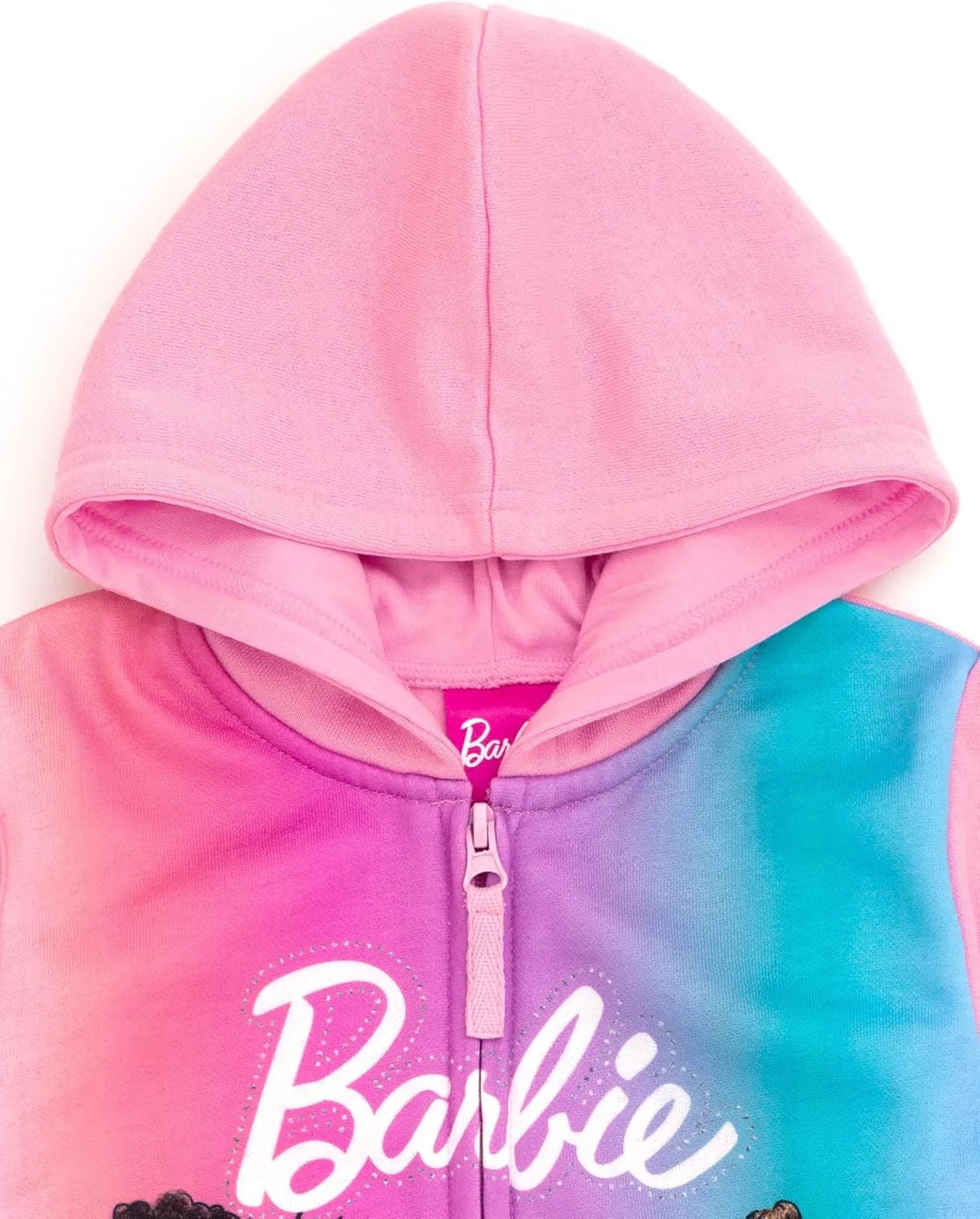 Barbie Girls Fleece Zip Up Hoodie Toddler to Big Kid