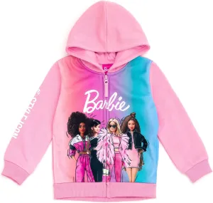 Barbie Girls Fleece Zip Up Hoodie Toddler to Big Kid