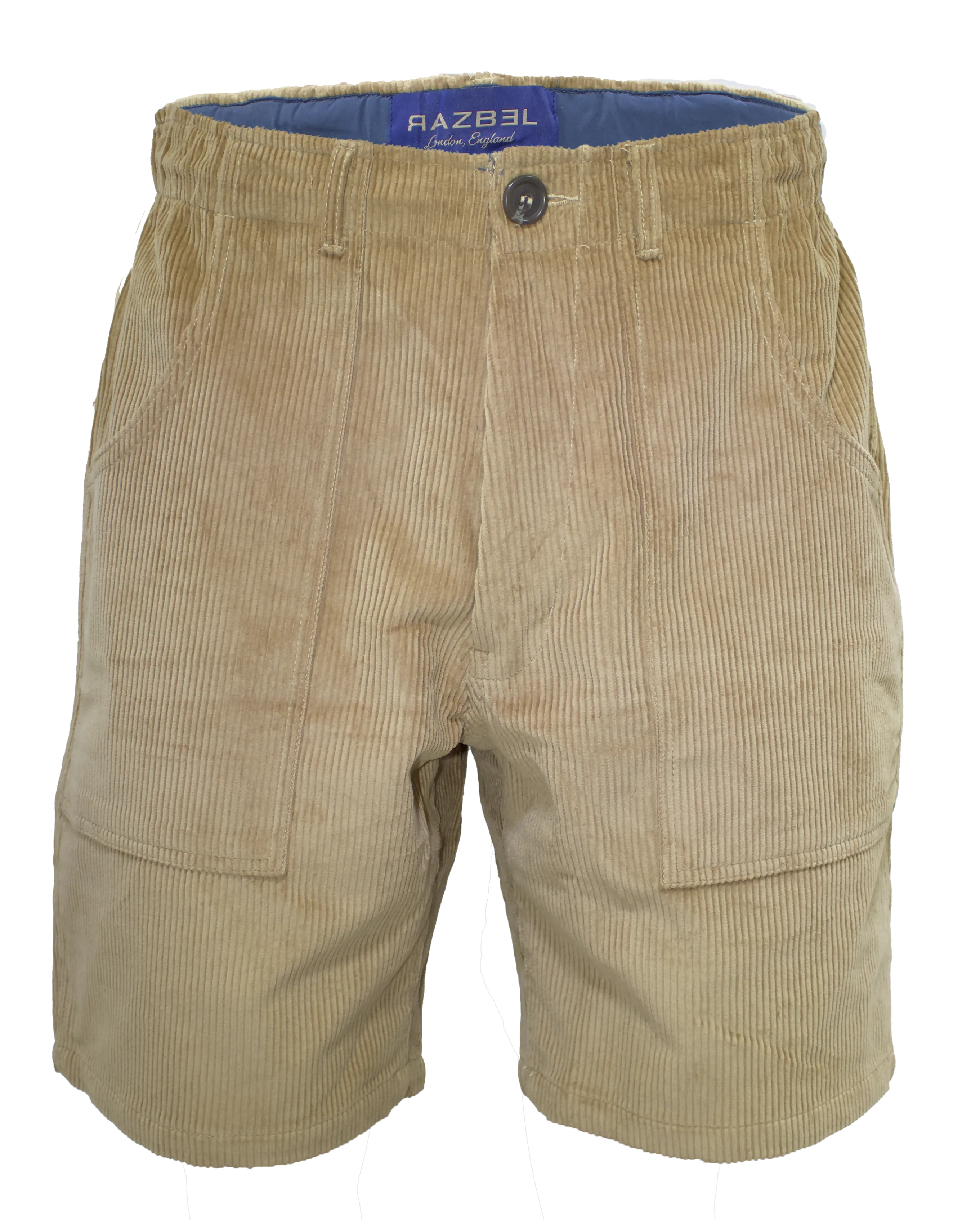 Beige Classic Corduroy Shorts