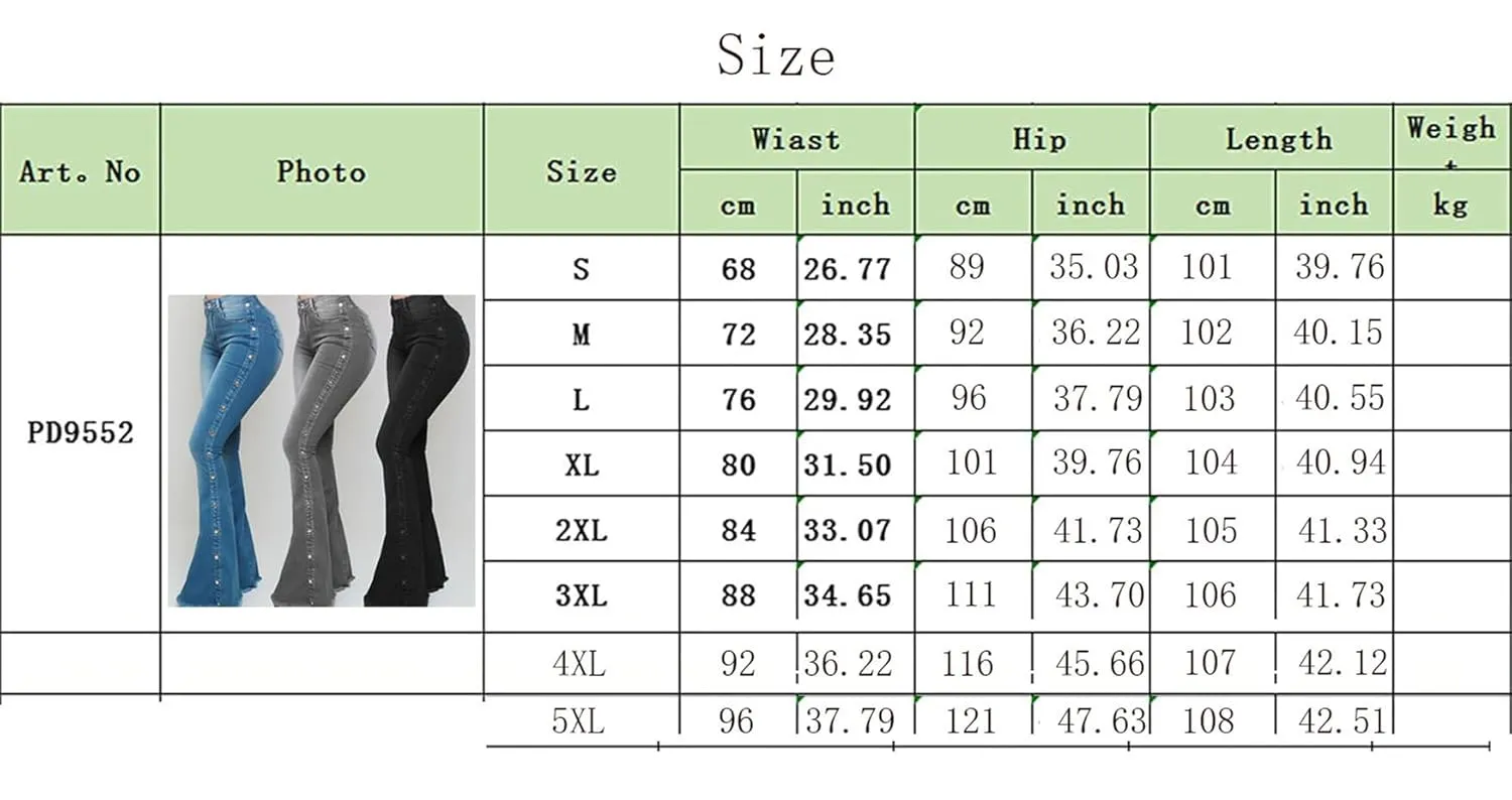Bell Bottom Jeans for Women High Waisted Classic Flared Denim Pants Wide Leg Flared Jeans Trousers (Medium,Blue)