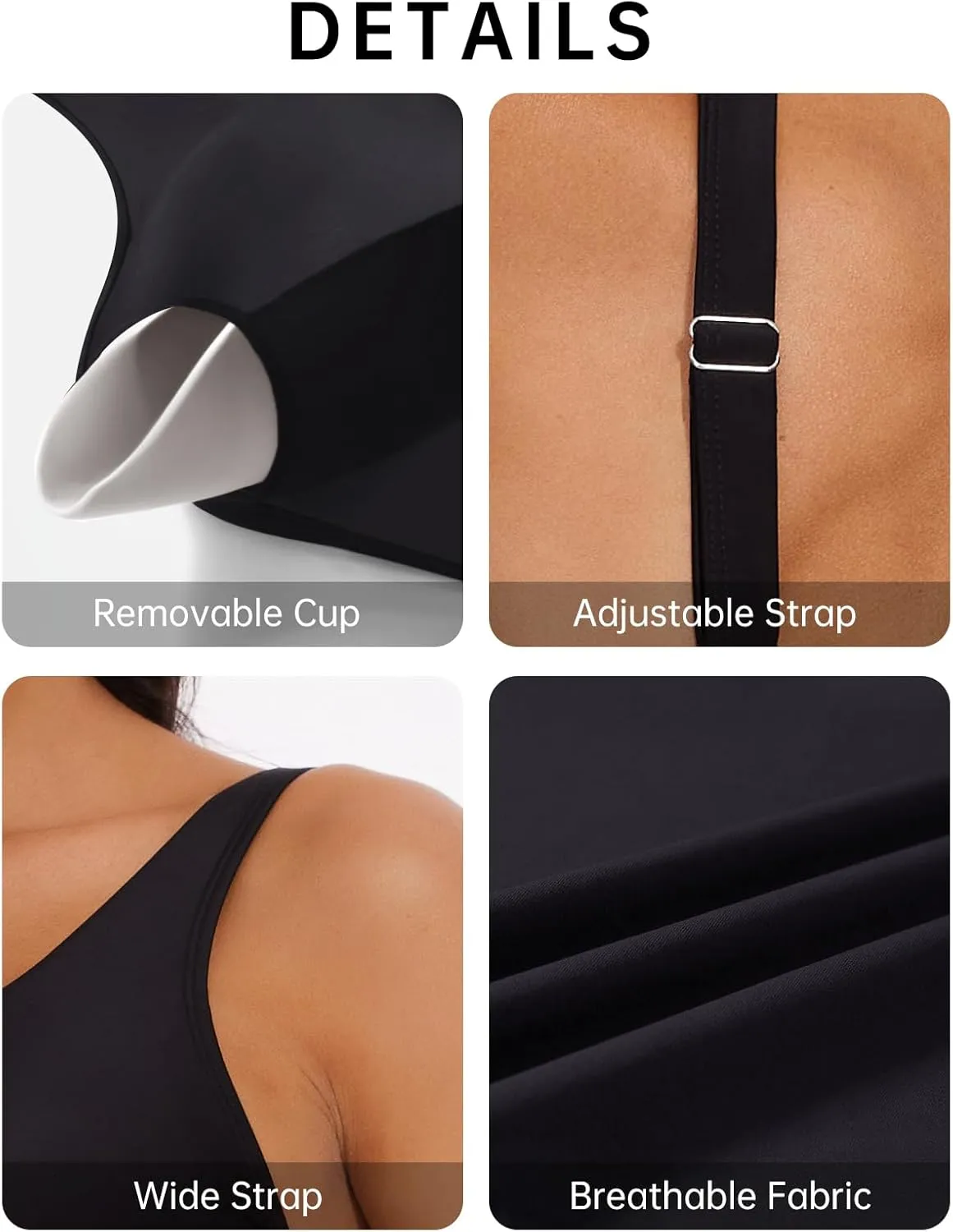 Bellecarrie Women Bikini Top Swimsuit Bra Padded Bralette Bathing Suit Swim Top