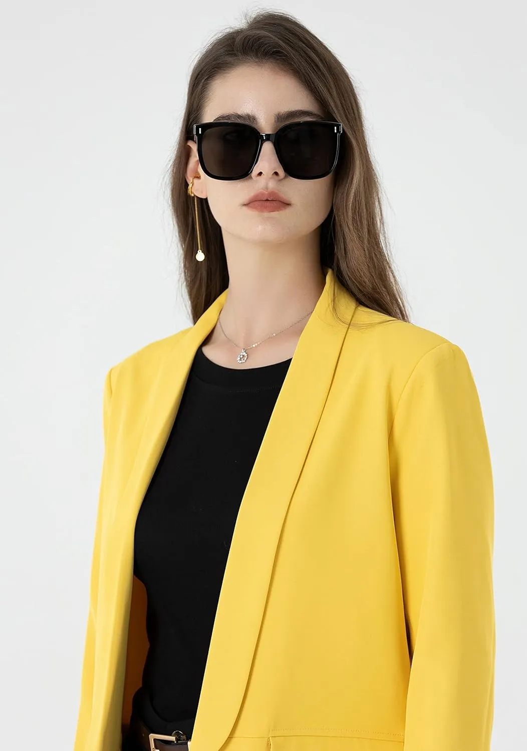 Beninos Womens Casual Long Sleeve Blazer Jackets with No Button