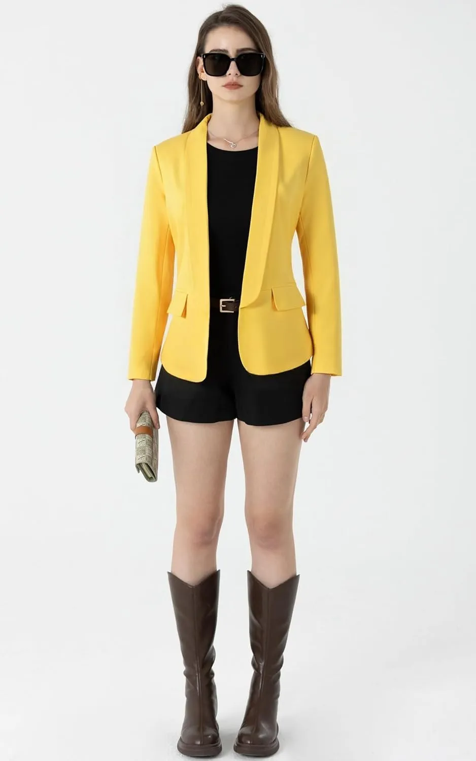 Beninos Womens Casual Long Sleeve Blazer Jackets with No Button