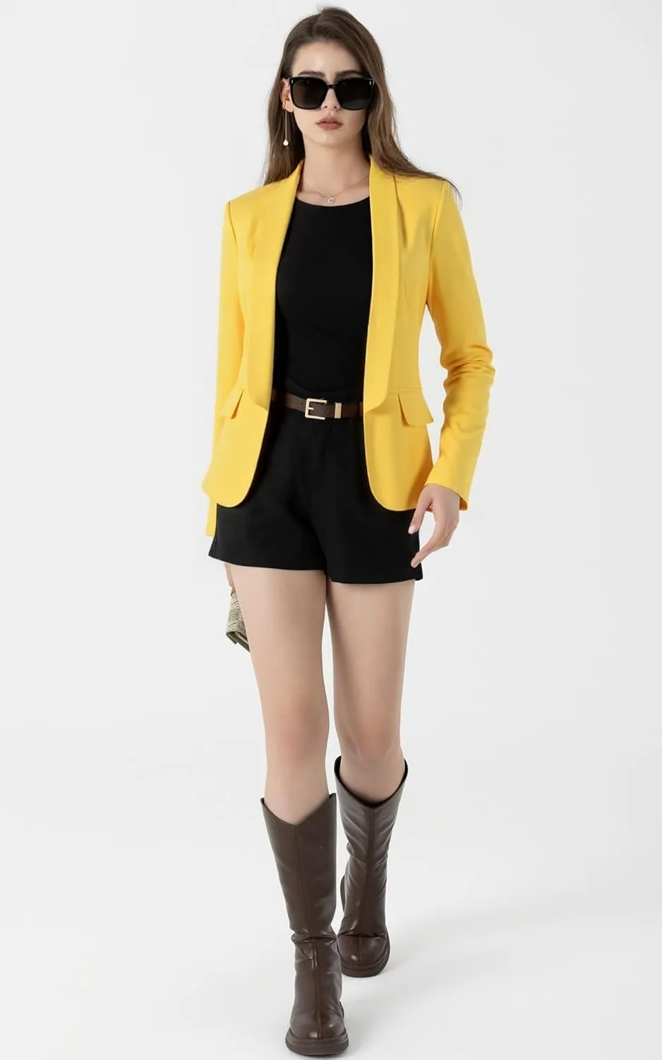 Beninos Womens Casual Long Sleeve Blazer Jackets with No Button