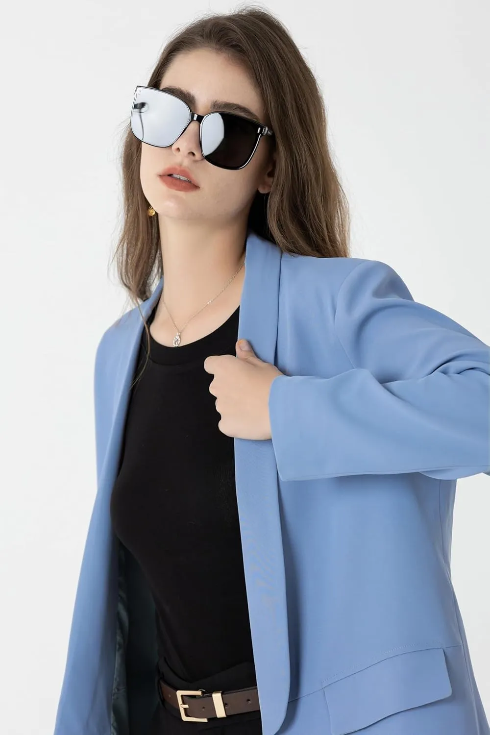 Beninos Womens Casual Long Sleeve Blazer Jackets with No Button