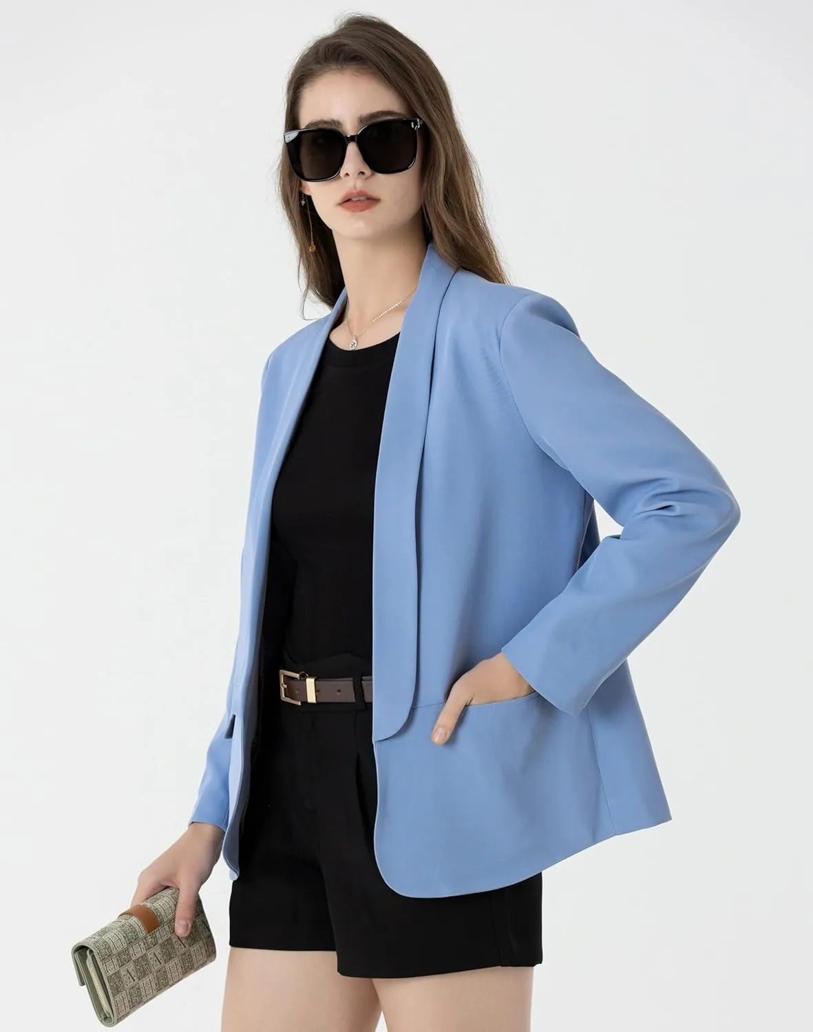 Beninos Womens Casual Long Sleeve Blazer Jackets with No Button