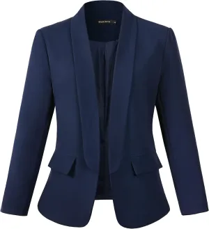 Beninos Womens Casual Long Sleeve Blazer Jackets with No Button