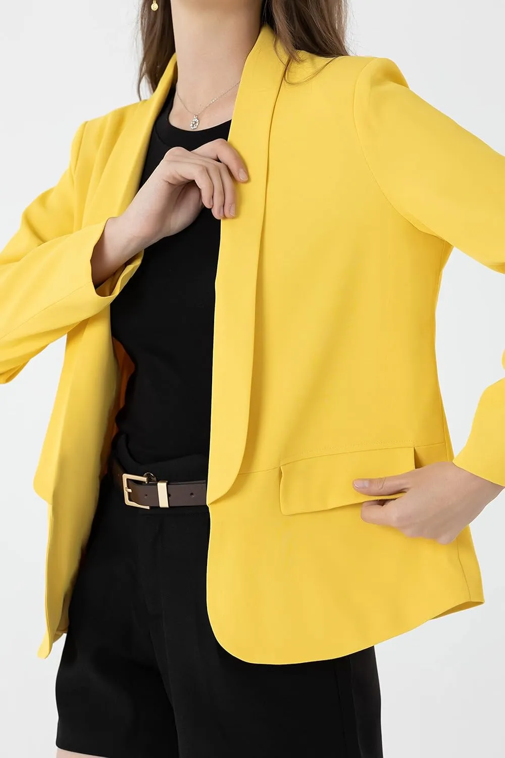 Beninos Womens Casual Long Sleeve Blazer Jackets with No Button