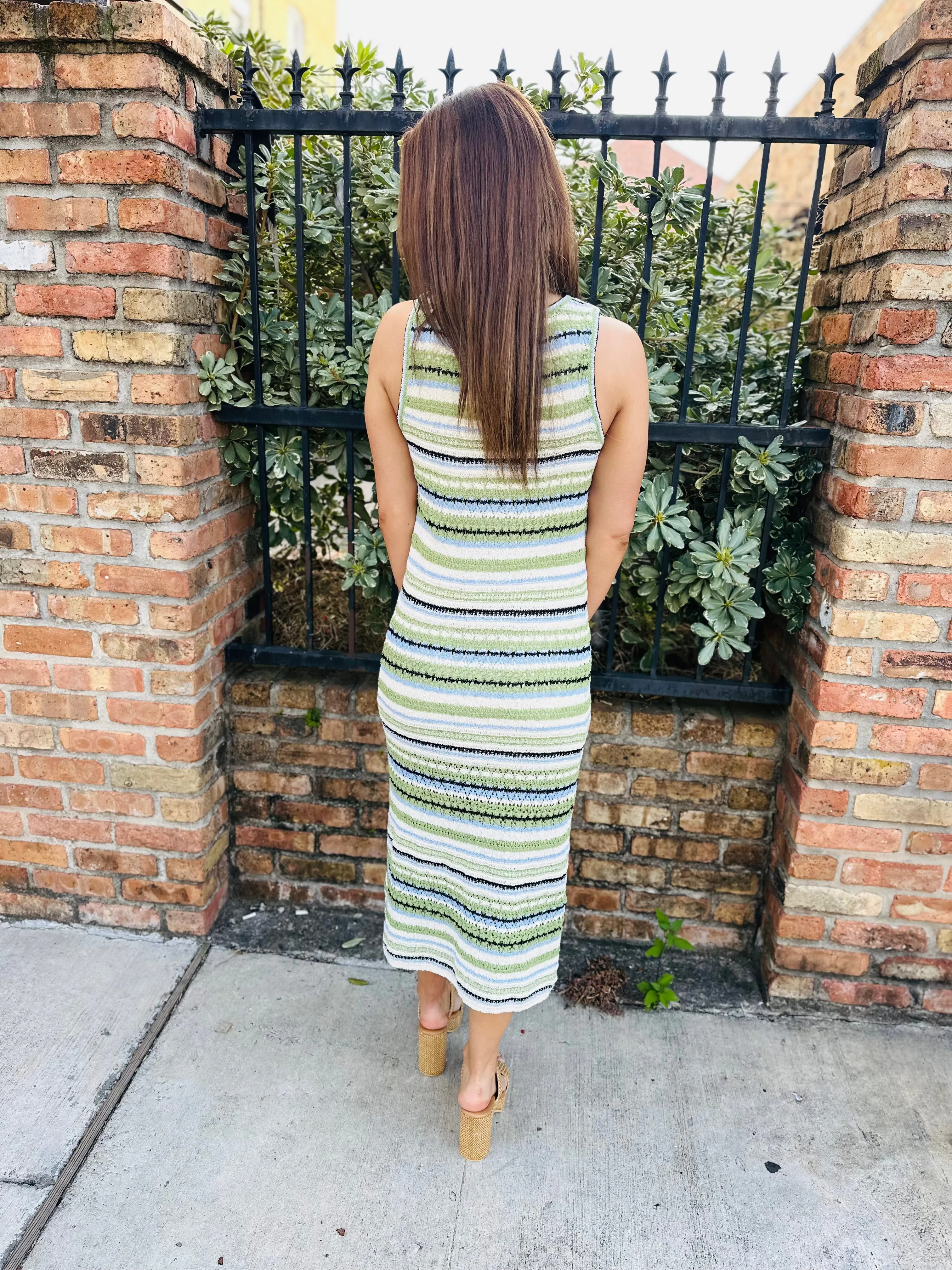 Bianca Dress- Green Combo