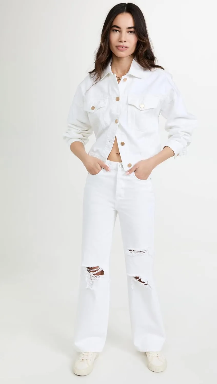 [BLANKNYC] Womens Luxury Clothing Denim Trucker JacketLuxury Clothing Denim Trucker Jacket