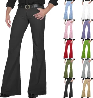 Bootcut Jeans for Men Stretch Vintage Wide Leg Flared Denim Pants Classic Relaxed Fit Bell Bottom Jeans 70s Outfits