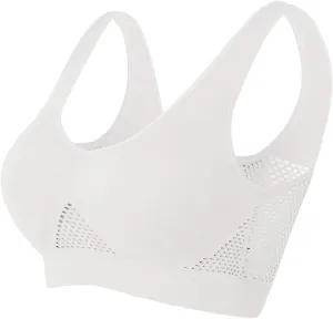 Breathable Anti-Sagging Breasts Sports Bras for Women Cooling Comfort Wireless Brassiere Lift Up Air Bra