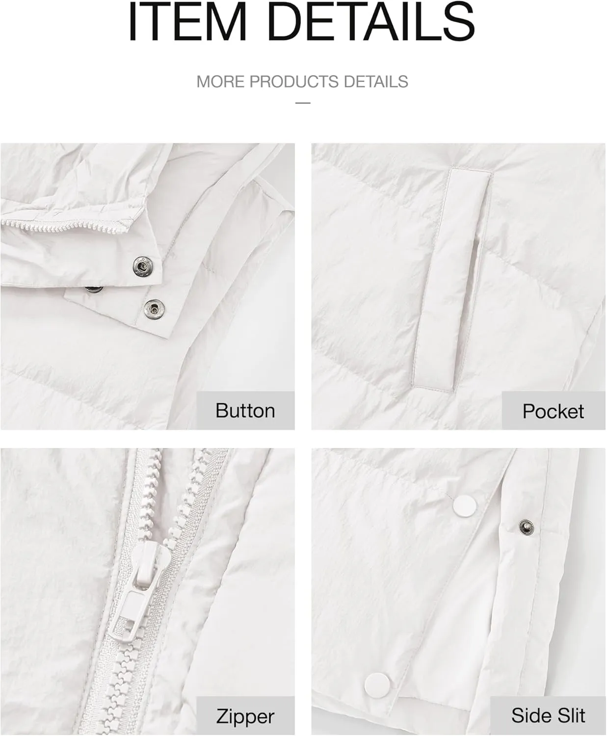 BTFBM Long Puffer Vest Women Quilted Hooded Button Down Zip Up Sleeveless Vests Outerwear Padded Jacket Fall Winter Coat
