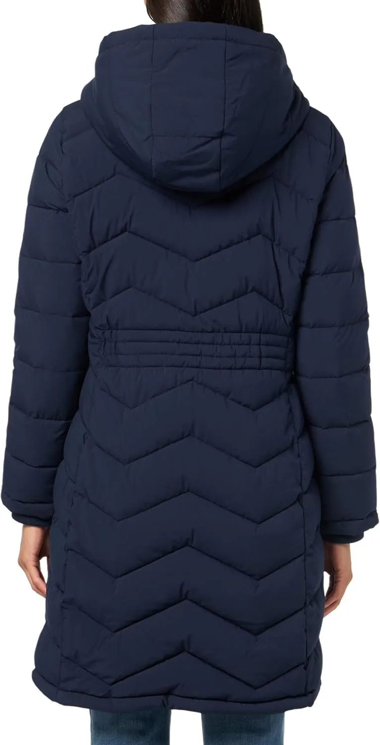Calvin Klein Women's Long Chevron Bib-Front Lightweight Jacket