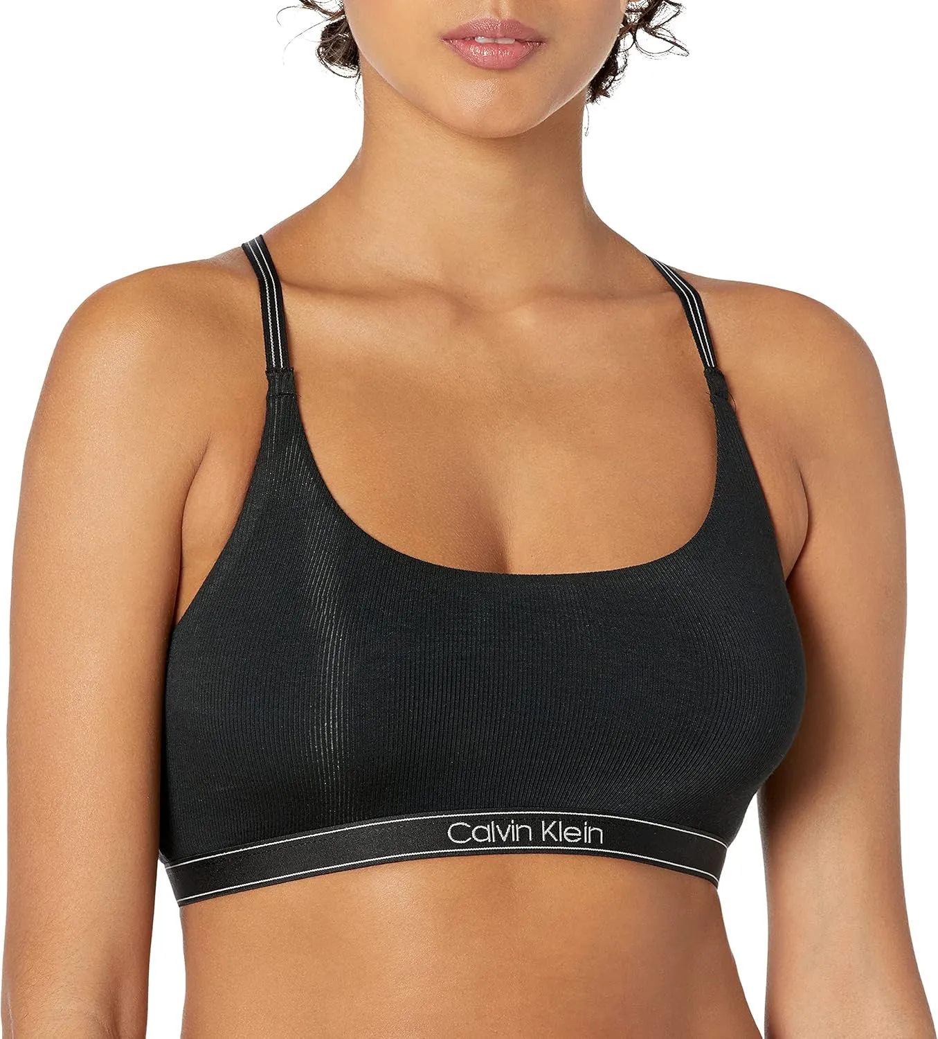 Calvin Klein Women's Pure Ribbed Natural Lift Unlined Bralette