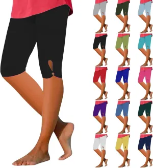 Capri Leggings for Women High Waist Cropped Yoga Pants Summer Casual Lightweight Soft Workout Lounge Capris